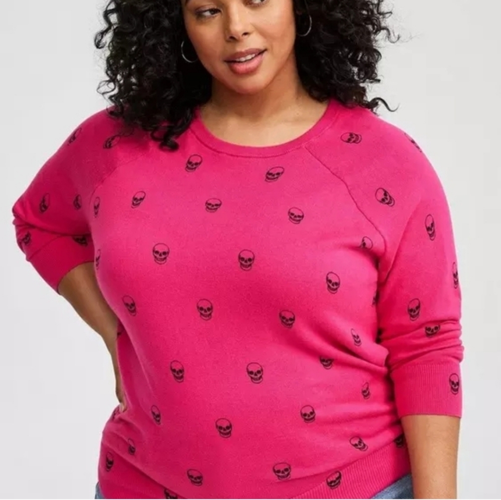 Pink Skull Pattern Sweater